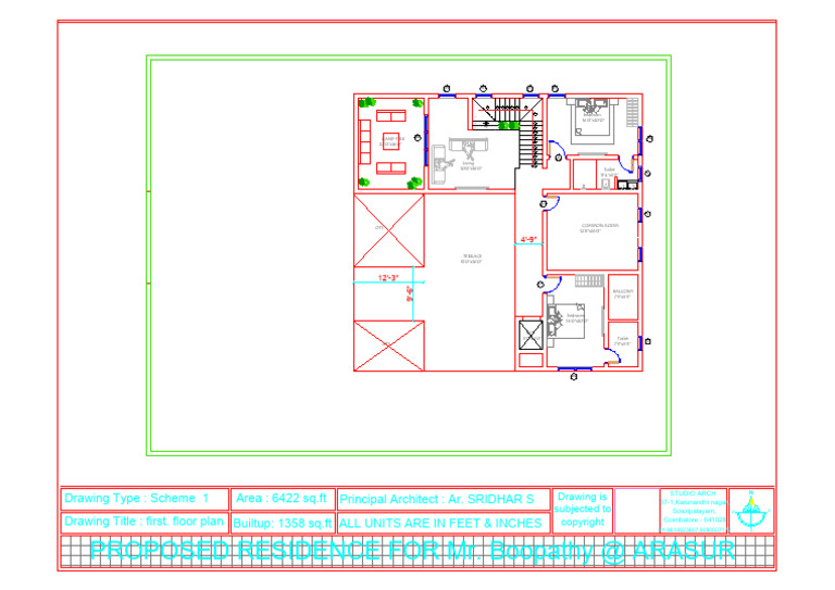 First Floor Plan for Proposed Residence | PDF