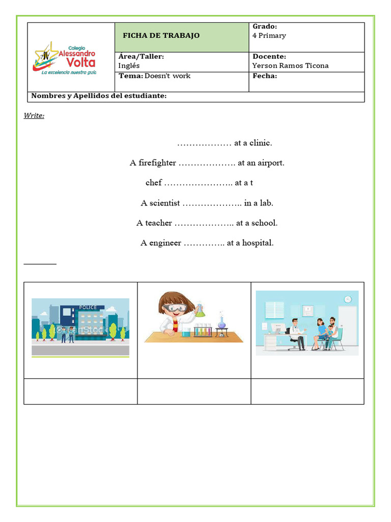 Actividades de Inglés para 4° Grado | PDF
