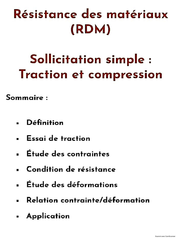 Traction - Compression | PDF