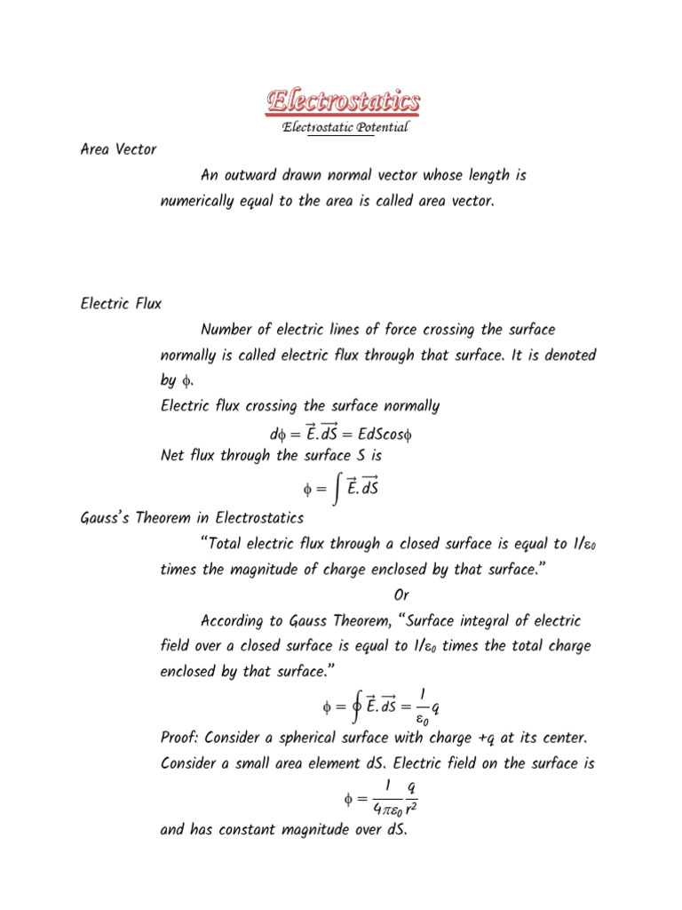 Understanding Electric Flux and Gauss's Law | PDF | Flux | Electric Field