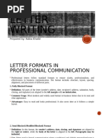 Full Block Style Letter Guide | PDF | Paragraph | Text