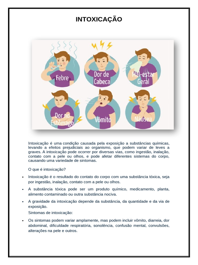Guia Completo sobre Intoxicação e Prevenção | PDF | Especialidades médicas