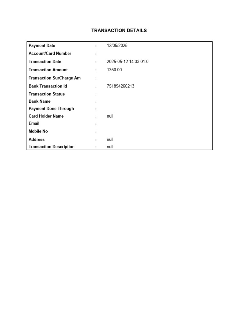 Supple Transaction Details | PDF