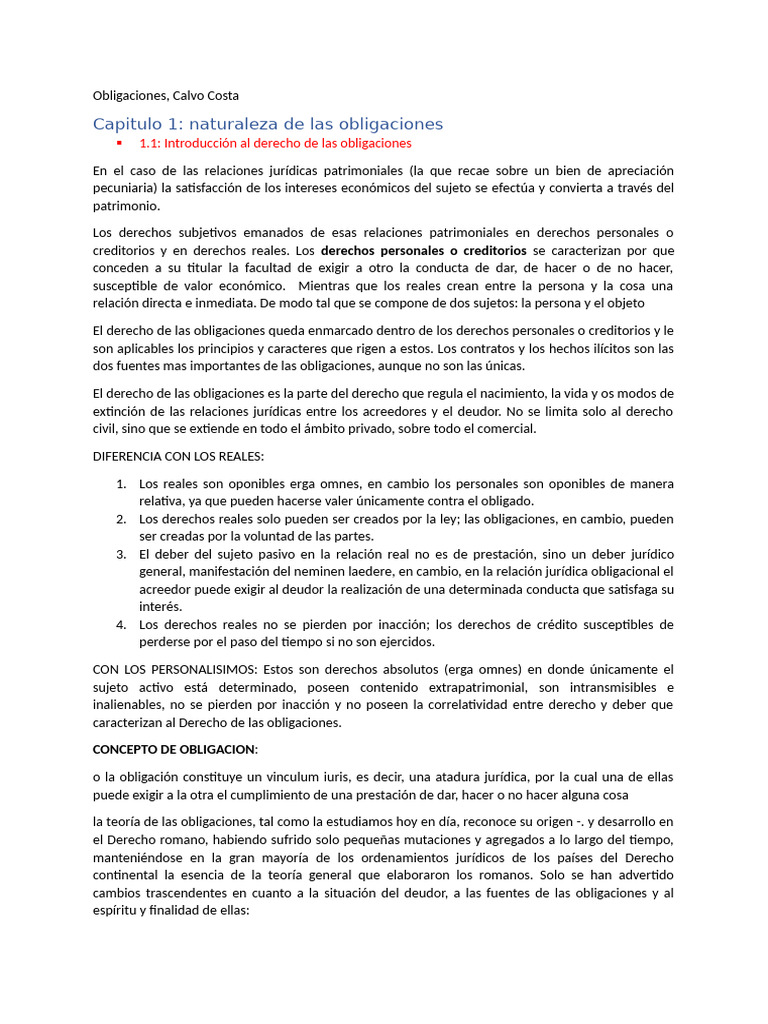 Naturaleza y Concepto de Obligaciones Jurídicas | PDF | Bienes (Ley ...