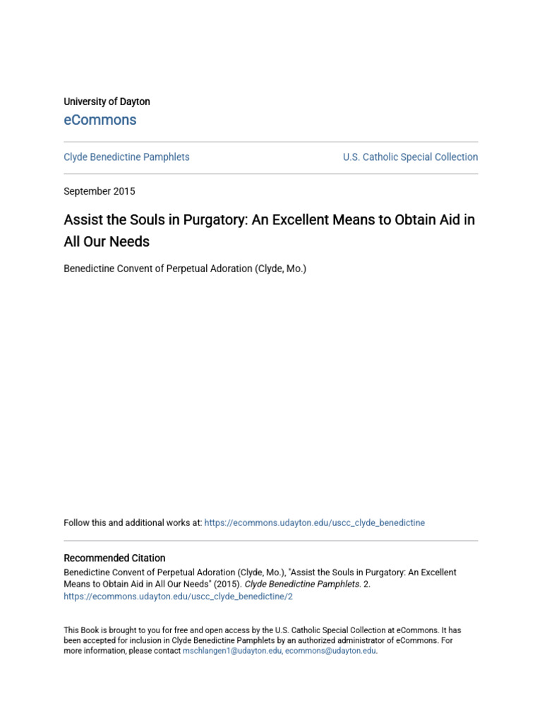 Aid for Souls in Purgatory Guide | PDF | Indulgence | Rosary