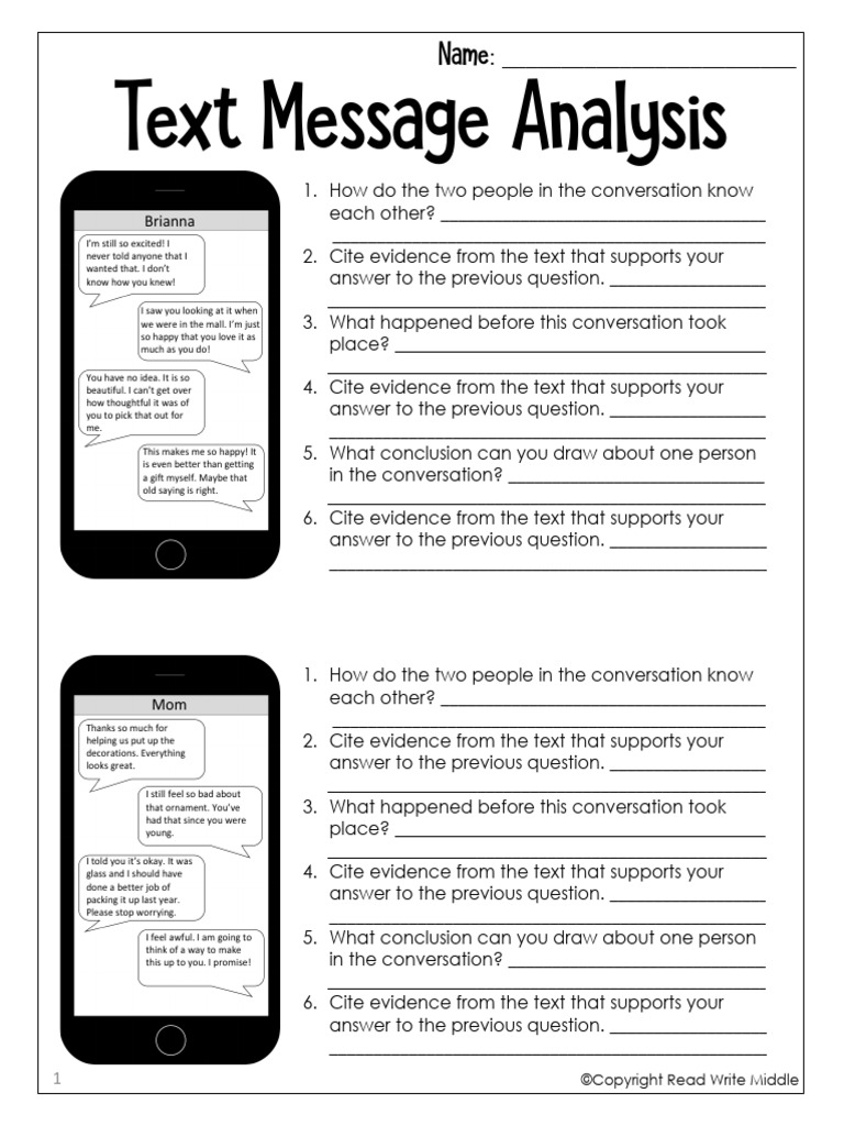 Text Message Conversations Analysis | PDF