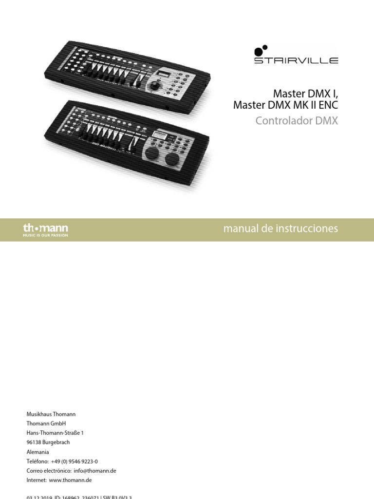 Manual de Controlador DMX Master I y MK II | PDF | Información ...