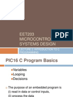 Eet203 Lecture 2 - Introduction to c Programming