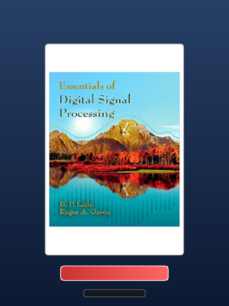 Essentials of Digital Signal Processing 1st Lathi Digital Access | PDF ...