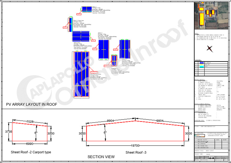 In-Roof Solar Array Layout Details | PDF | Solar Panel | Electric Power
