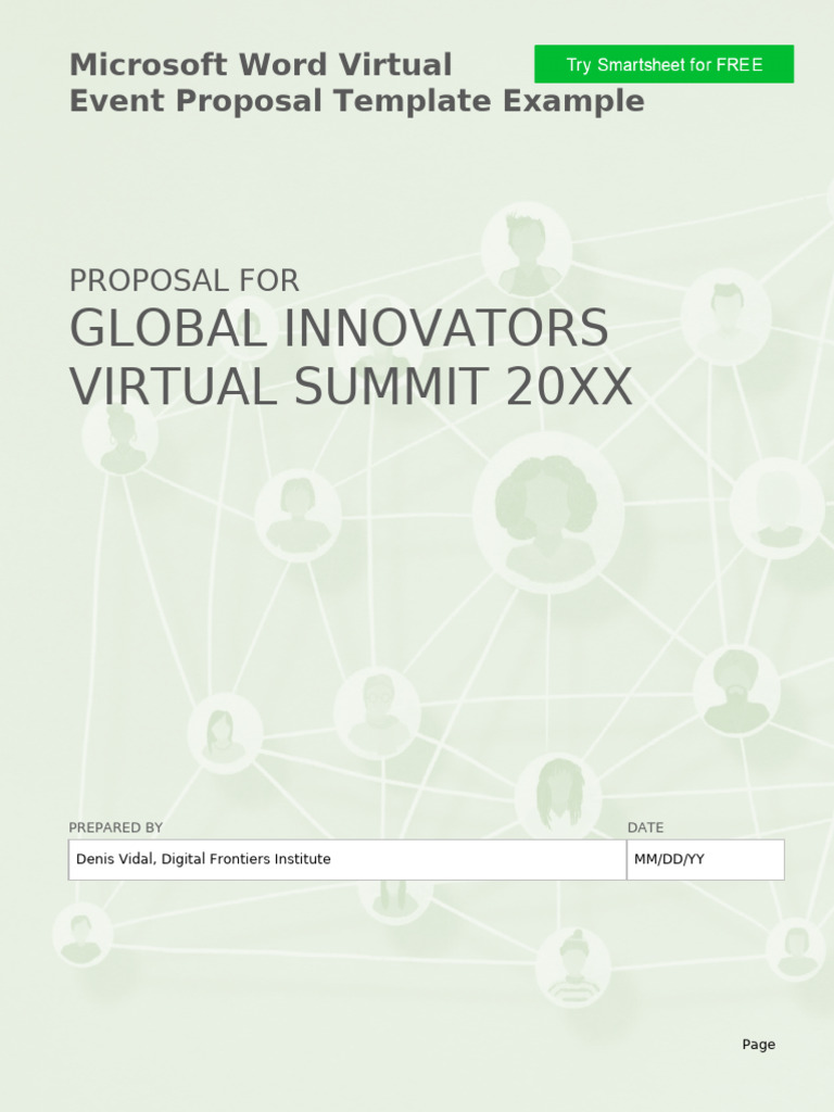 IC Microsoft Word Virtual Event Proposal Template Example WORD | PDF ...
