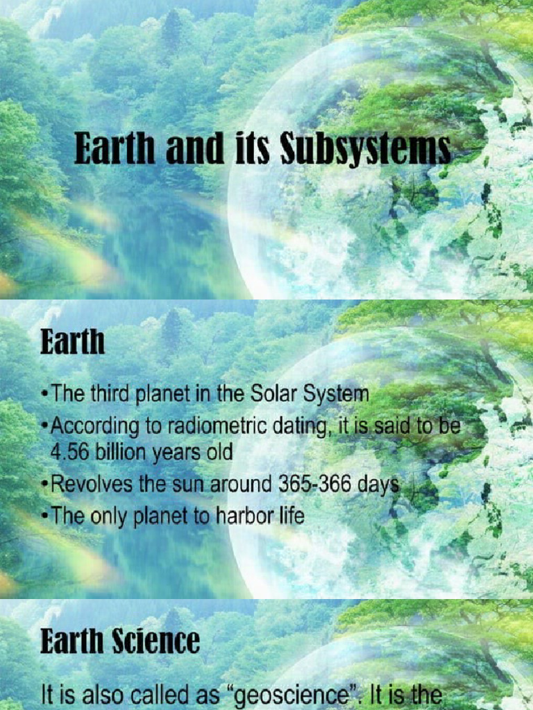 Science 11 Earth and Subsystem | PDF