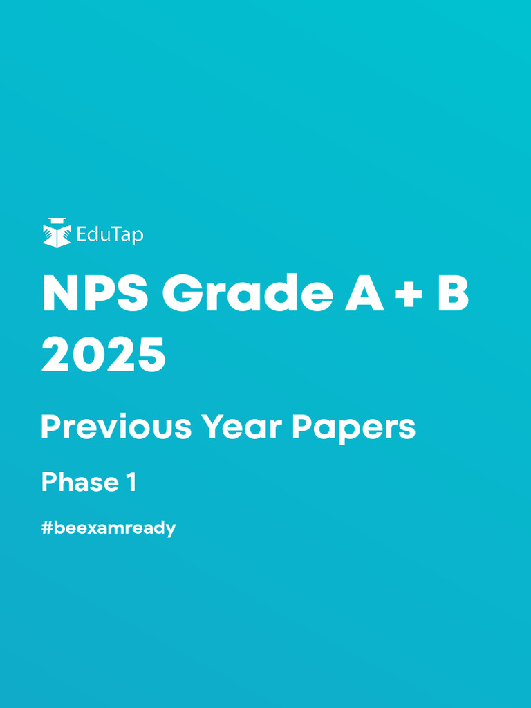 NPS Grade A & B Phase 1 Questions | PDF