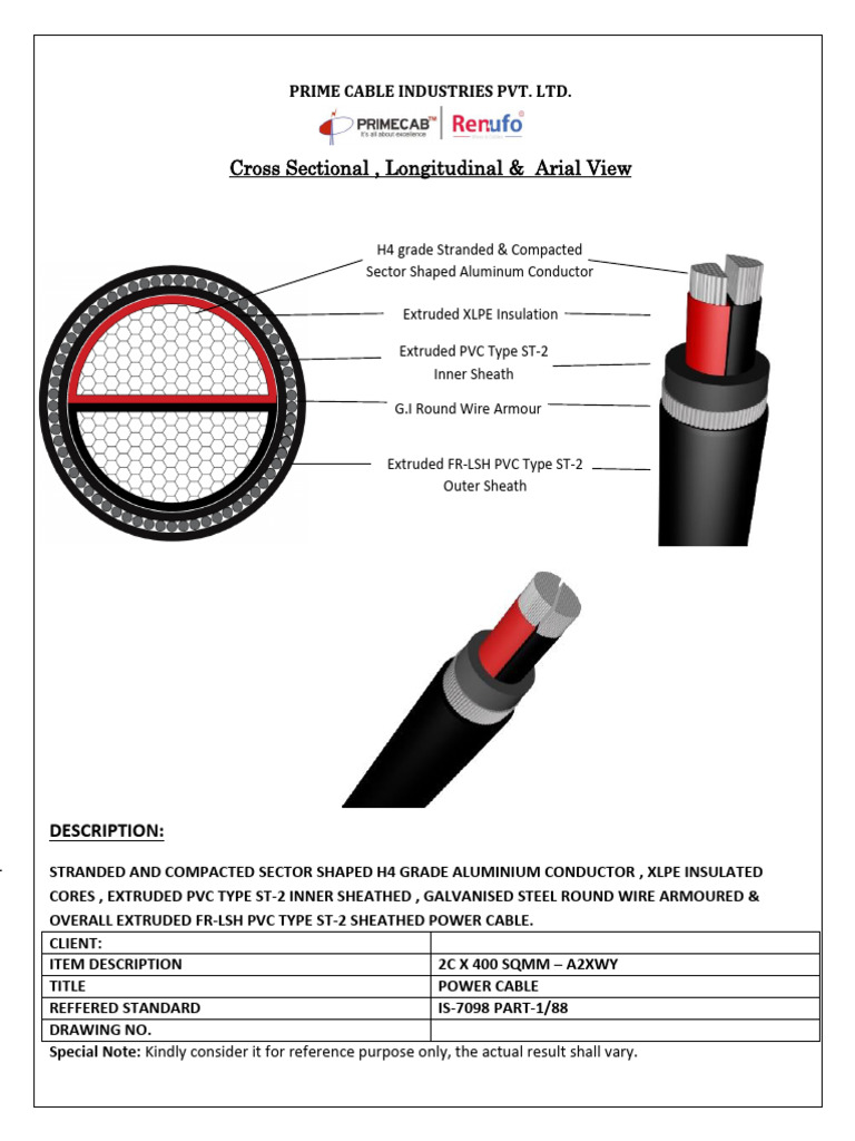 Power Cable Specifications and Design | PDF