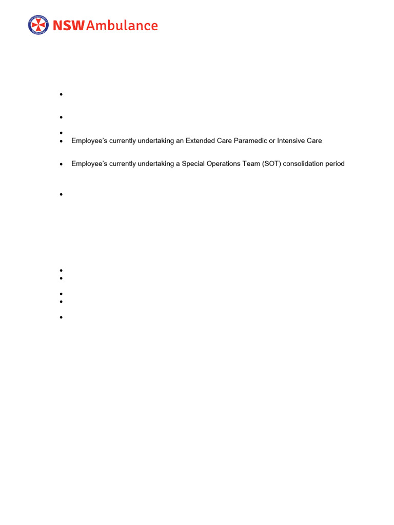 NSW Ambulance Paramedic Position Details | PDF