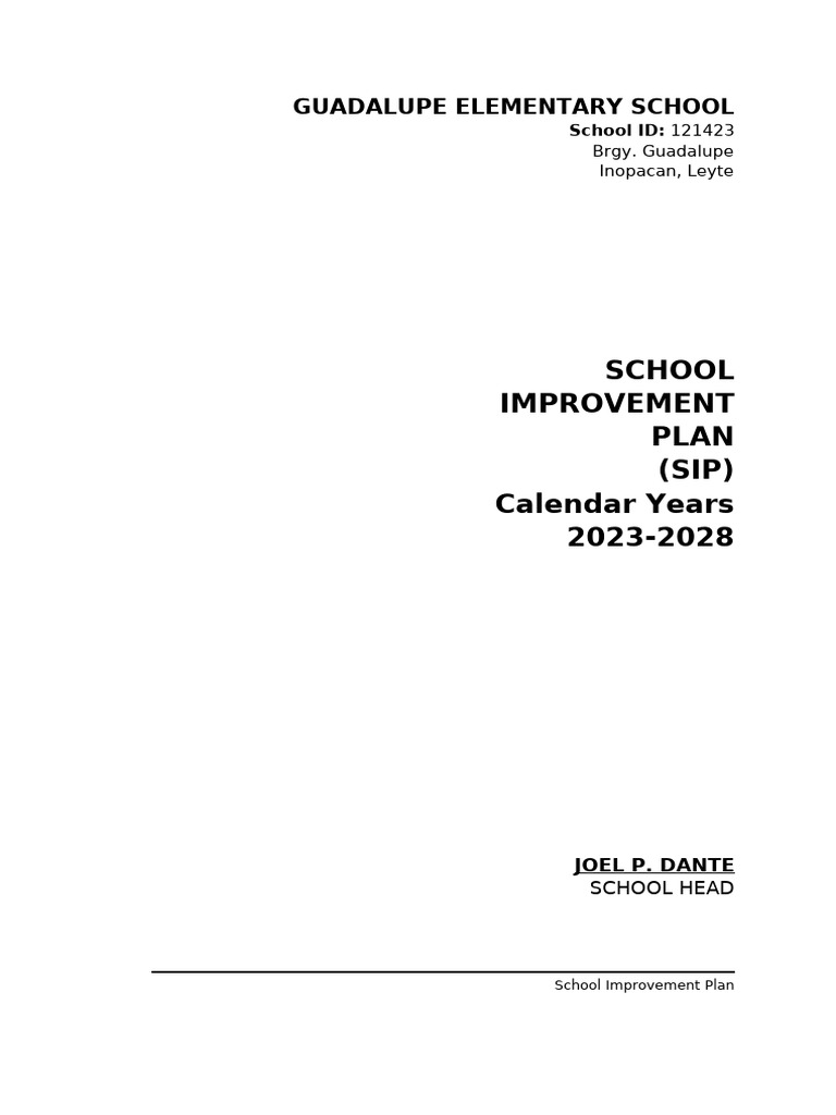 New Sip Template 1 GUADALUPE ES Analie Edited | PDF | Candle | Disability