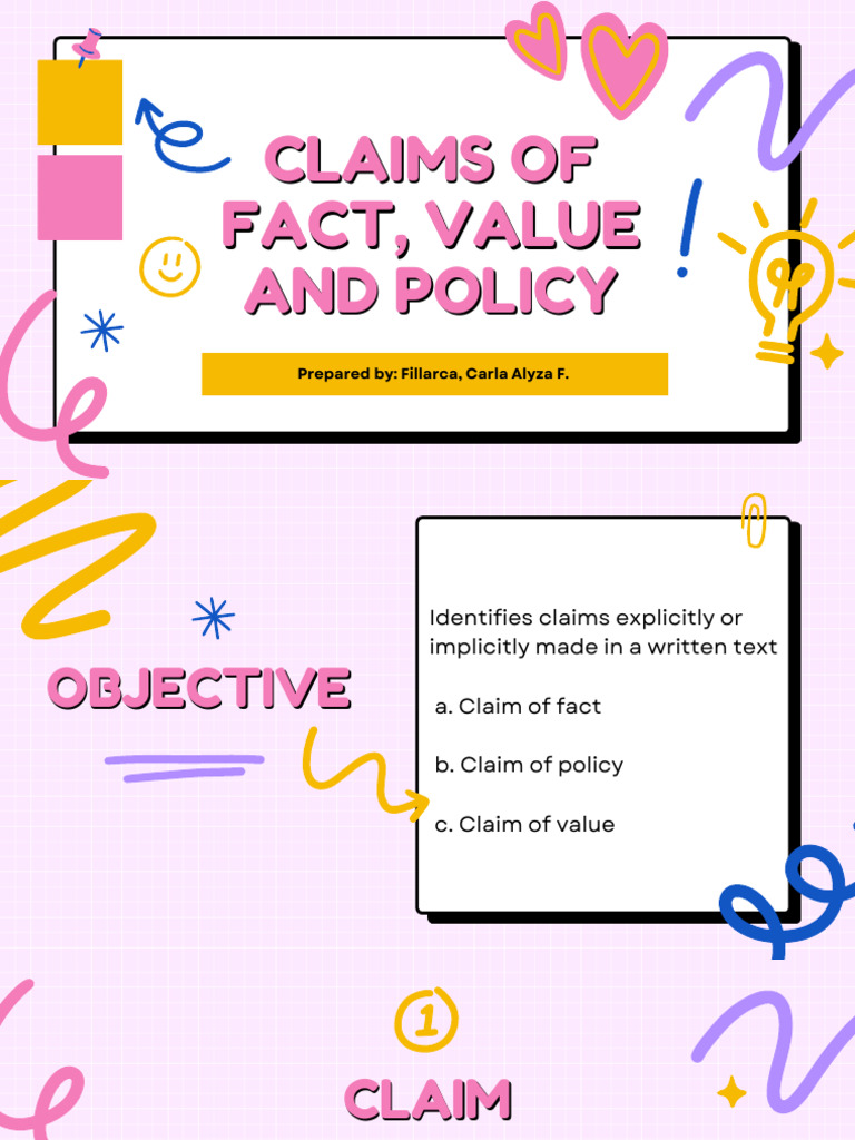 Claims of Fact, Value and Policy | PDF