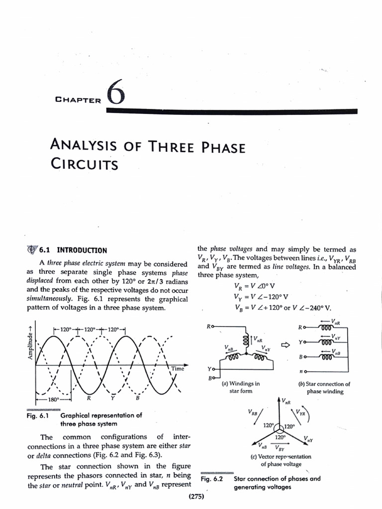 Phasor Diagram of Three-Phase Voltages | PDF | Ac Power | Physical ...