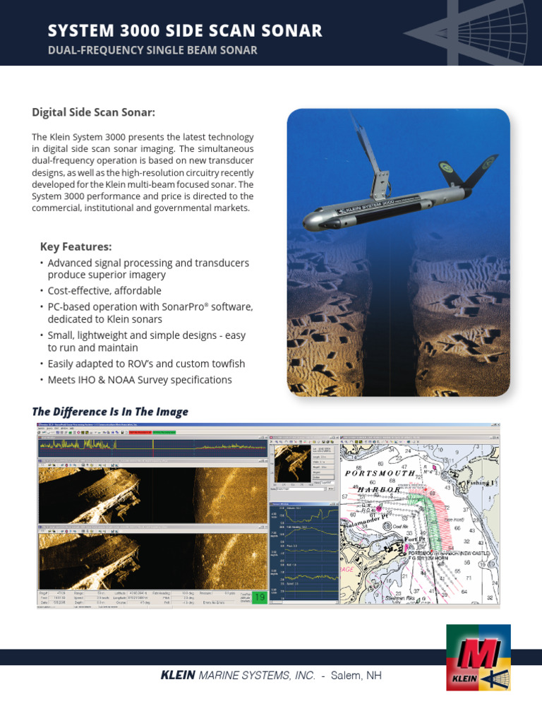 Klein 3000 Side Scan Sonar Overview | PDF | Sonar | Electronics