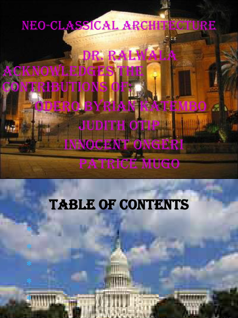 Neo-Classical Architecture Overview | PDF | Style