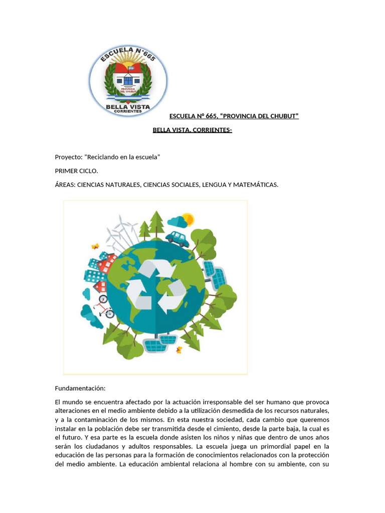 Proyecto Reciclando Basura | PDF | Residuos | Entorno natural
