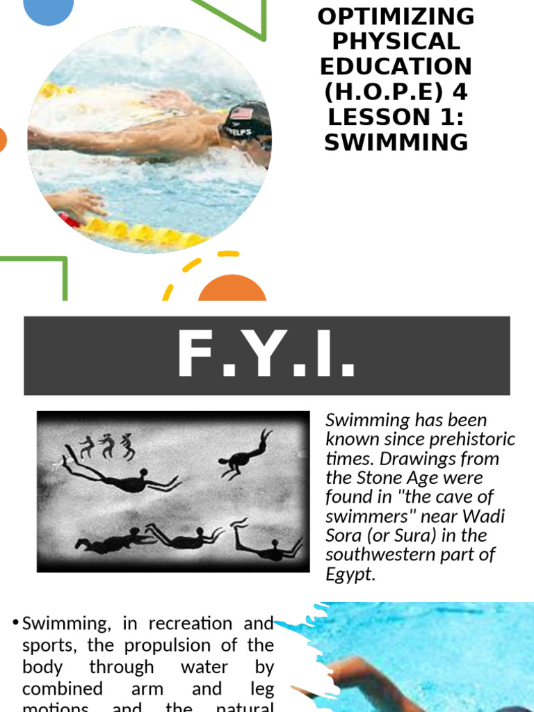 Lesson 1 Swimming S | PDF | Swimming | Physical Fitness