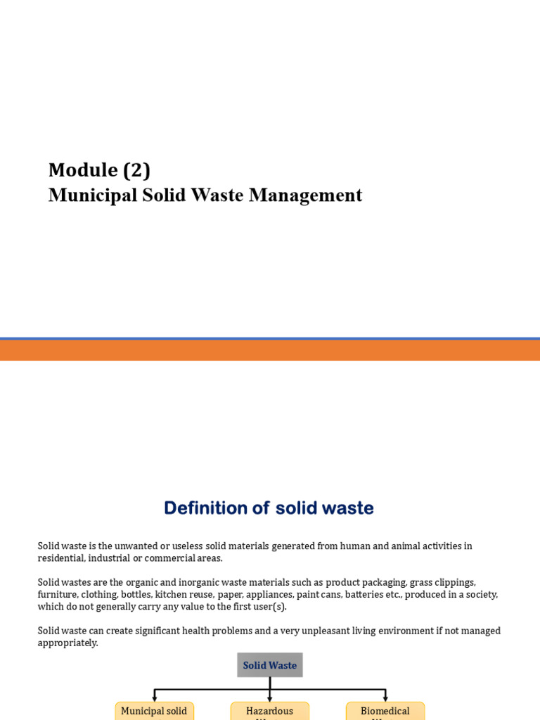 Municipal Solid Waste Management Guide | PDF | Waste | Municipal Solid ...
