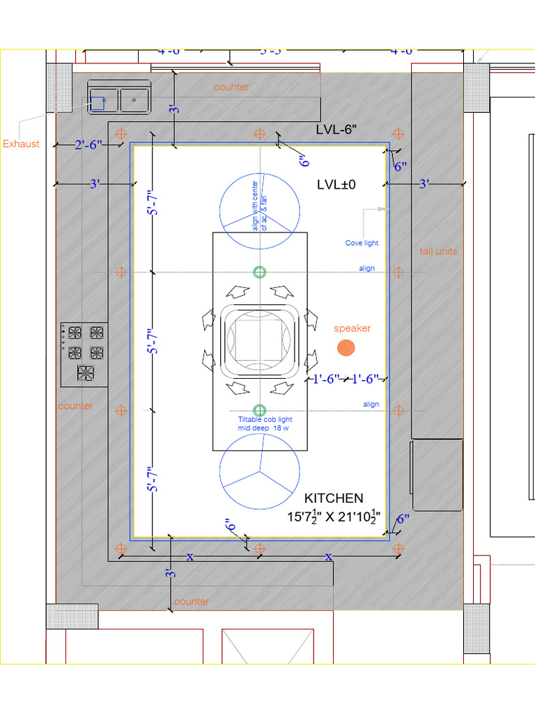 Kitchen RCP Layout and Specifications | PDF