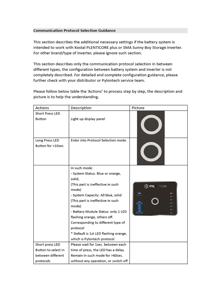 Battery System Protocol Selection Guide | PDF | Computer Engineering ...