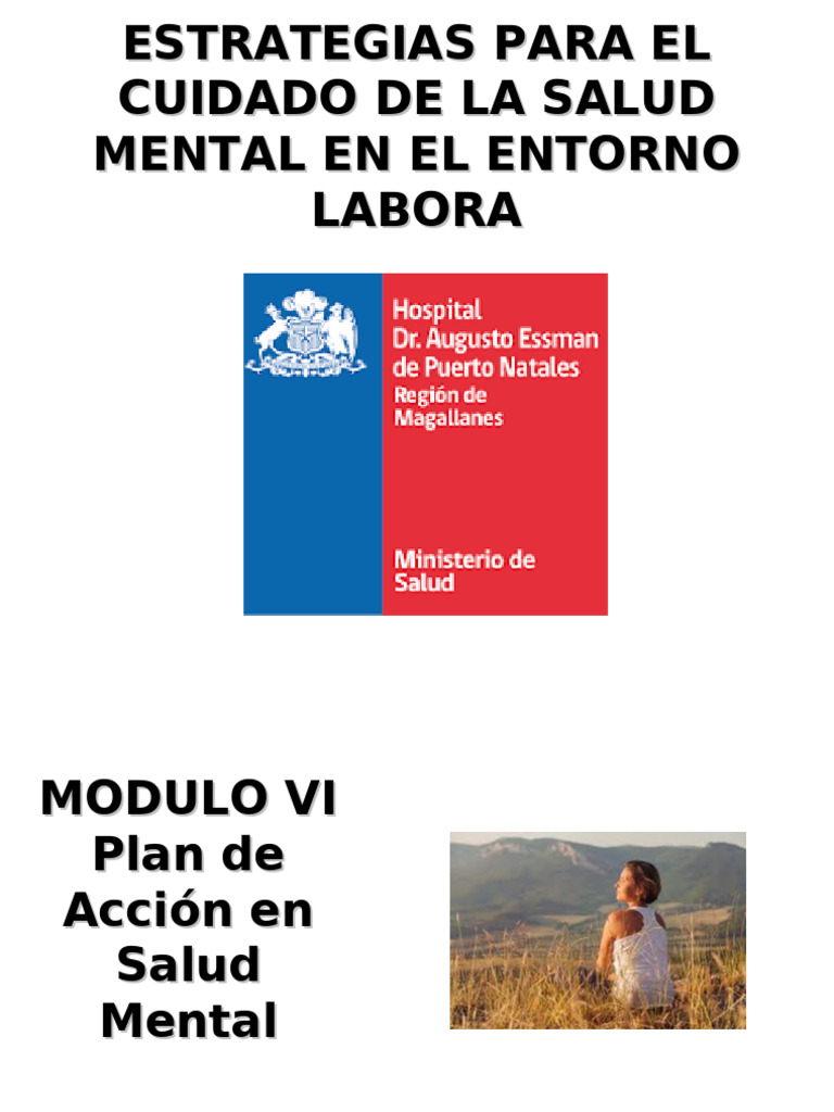 Plan de Acción en Salud Mental | PDF | Salud mental | Hospital