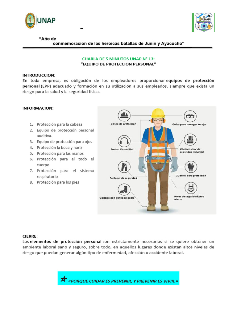 Ch5m 15 Equipos de Proteccion Personal | PDF