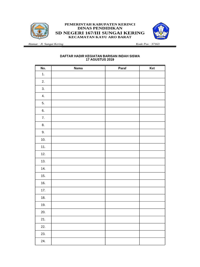 Absen Siswa 17 | PDF