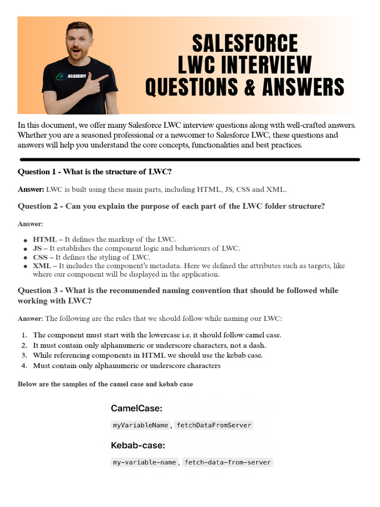 Salesforce LWC Interview Q&A Guide | PDF | Html | Information Technology
