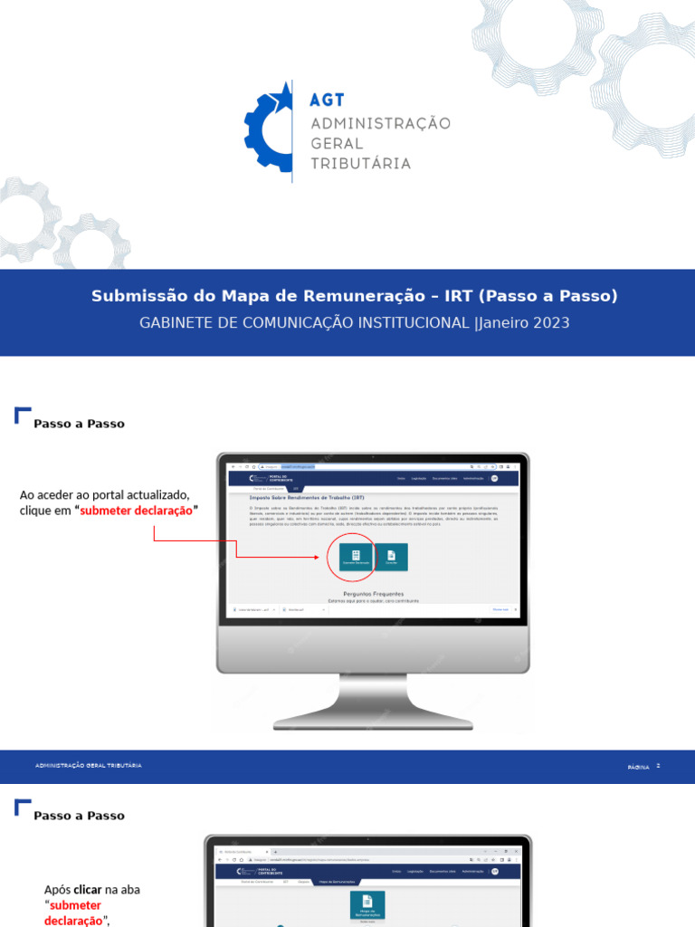 Como Submeter o Mapa de Remuneração IRT | PDF