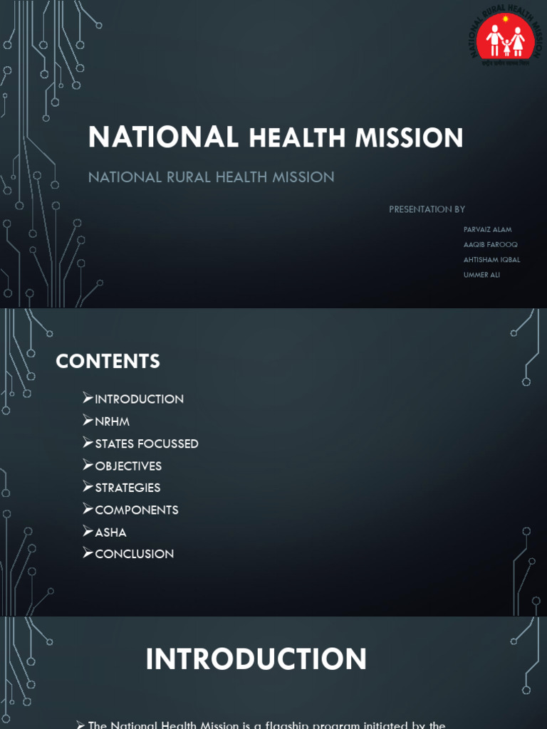 National Health Mission Overview | PDF | Social Programs | Medical ...