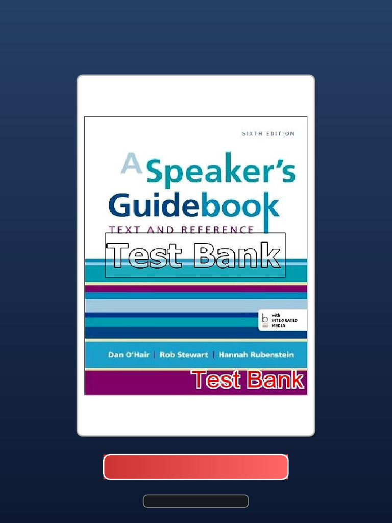 Complete Bundle Speakers Guidebook Text and Reference 6th Edition OHair ...
