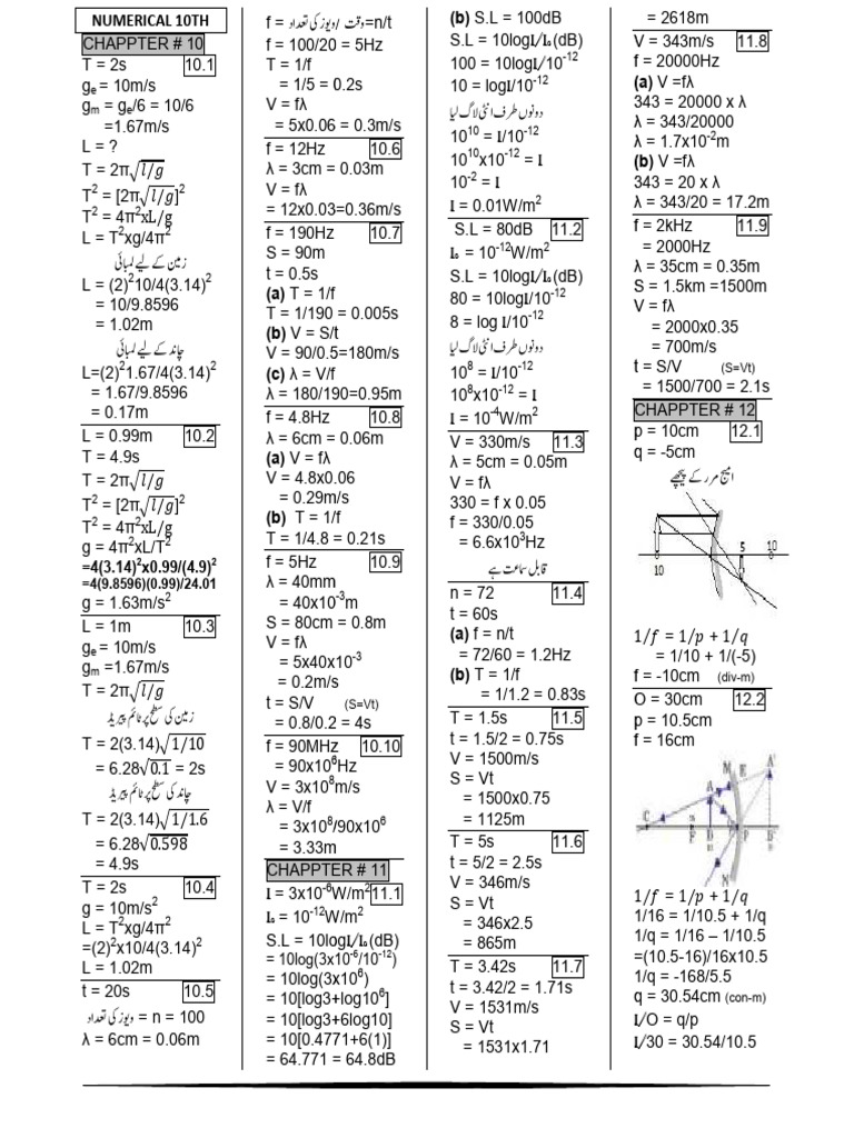 All Numerical Problems 10th | PDF