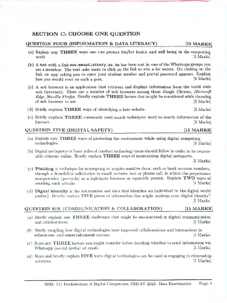 Mmu 111 Quiz | PDF