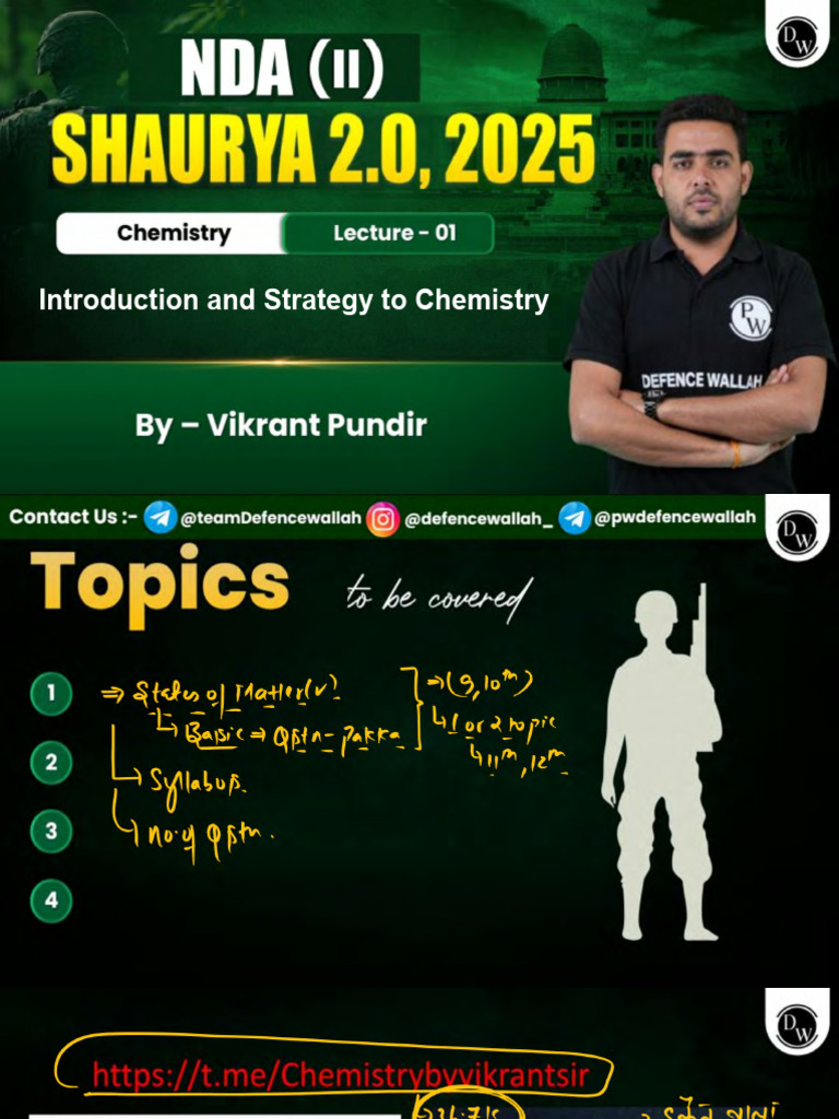 Introduction and Strategy To Chemistry 01 Class Notes | PDF