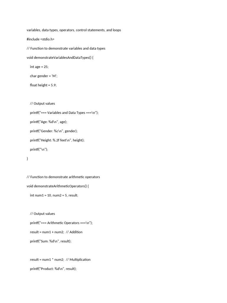 C Programming Concepts Overview | PDF | Computing | Software Engineering