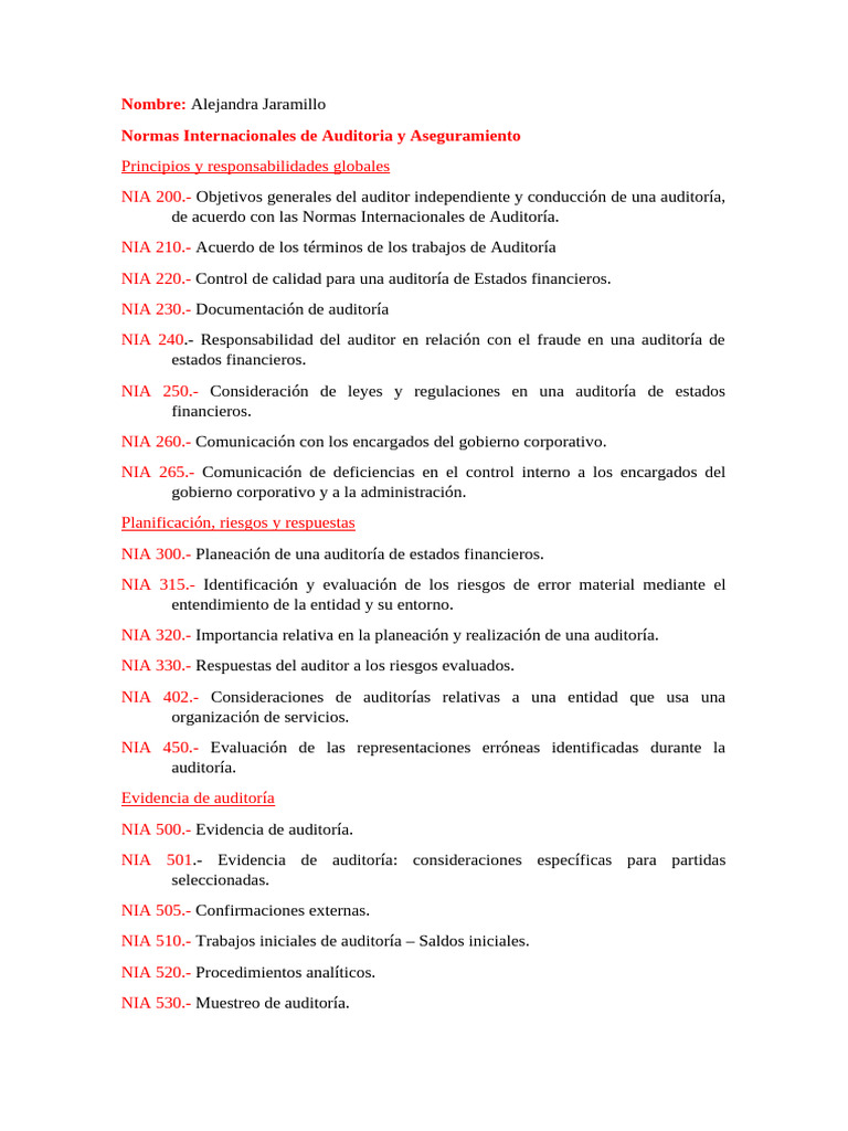 Normas Internacionales de Auditoría 2023 | PDF | Auditoría | Contralor