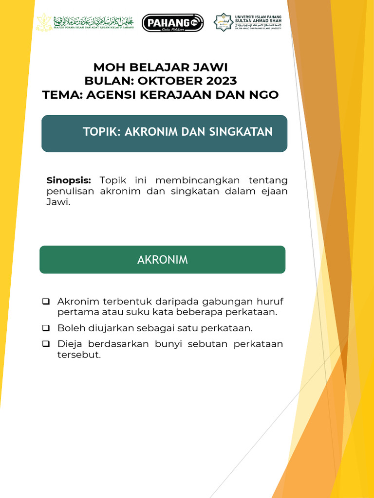 Akronim dan Singkatan dalam Jawi | PDF