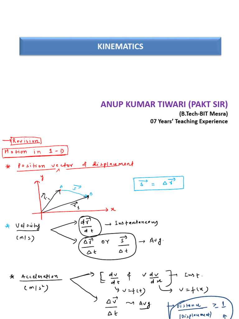 Kinematics Study Guide for NEET 2023 | PDF