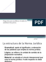 La estructura de la Norma Jurídica