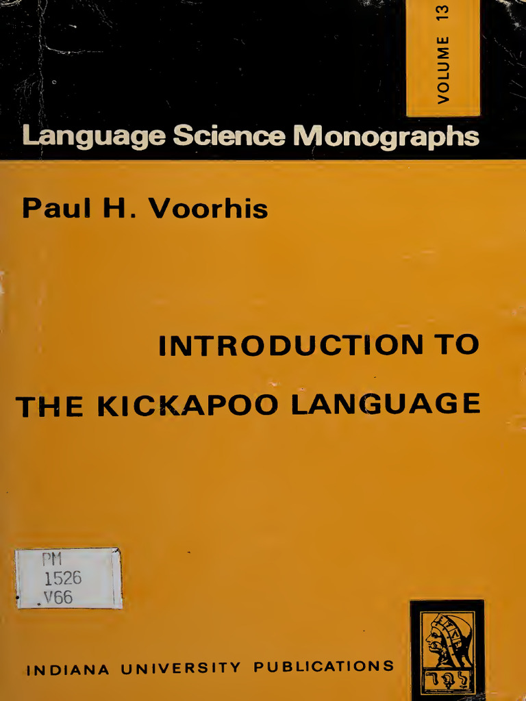 Introduction to Kickapoo Language | PDF