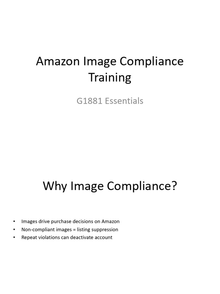 Amazon Image Compliance Training PDF