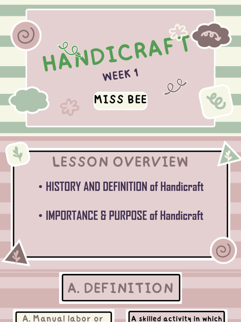 Definition and Importance of Handicraft | PDF