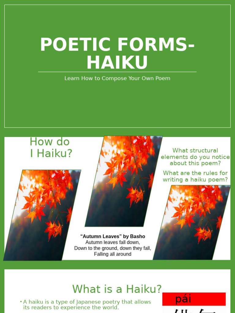 G7 ELL U4 Haiku | PDF | Haiku | Poetry