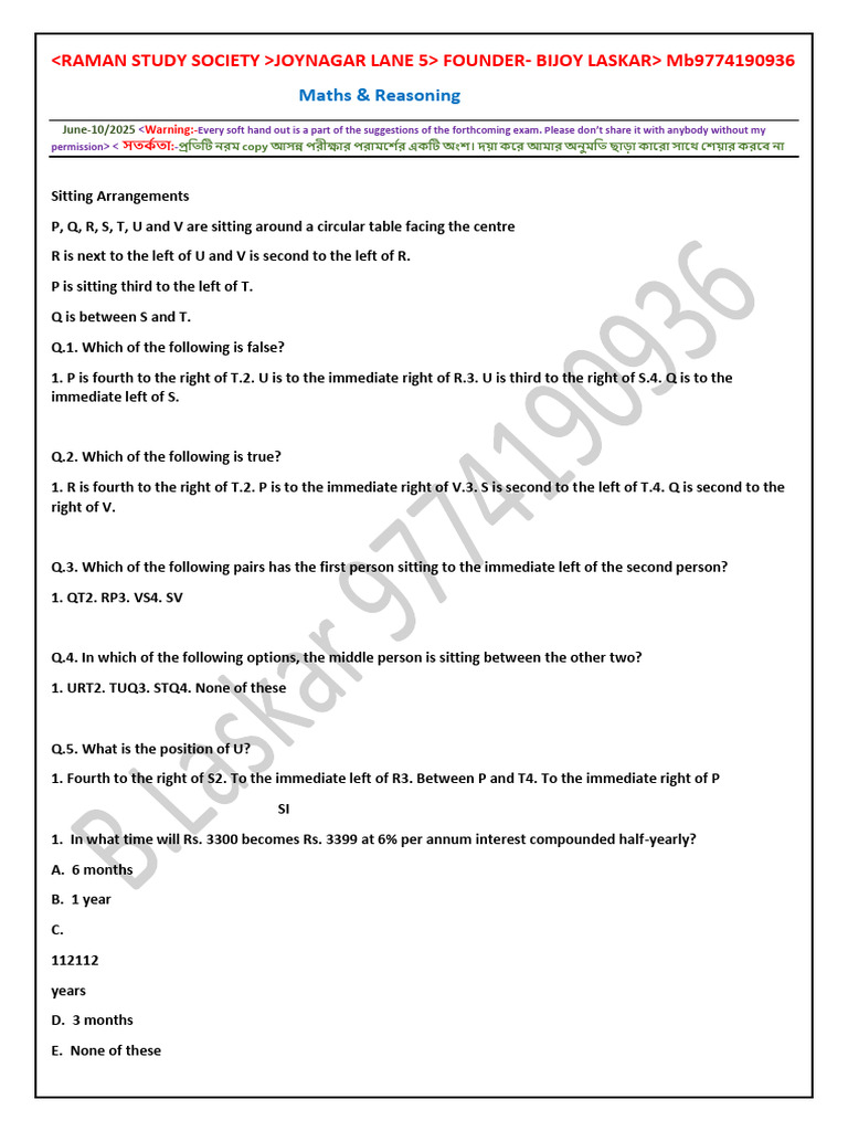 Maths & Reasoning Exam Preparation Guide | PDF | Mathematics | Inquiry