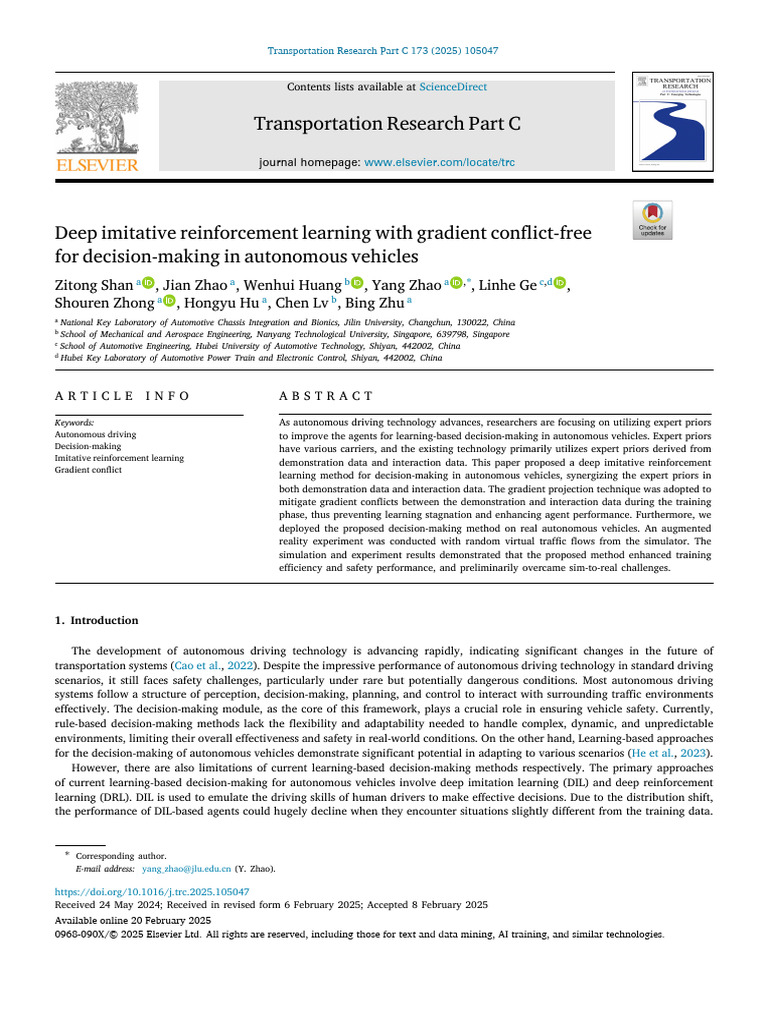 Deep Imitative Reinforcement Learning With Gradient Conflict-Free For ...